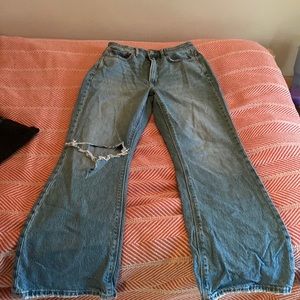 american eagle highest rise 90s flare, size 26
